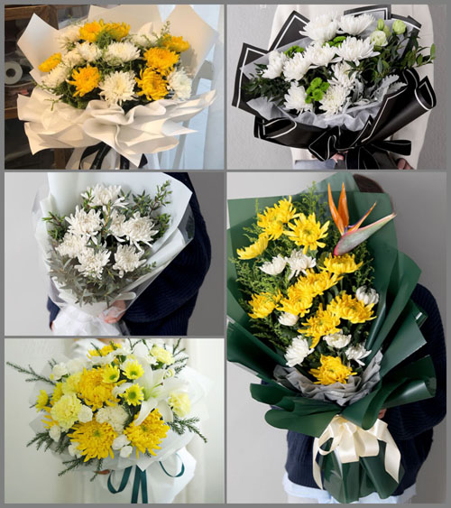 山东莱芜莱城区牛泉镇曹省庄村白事花束代送